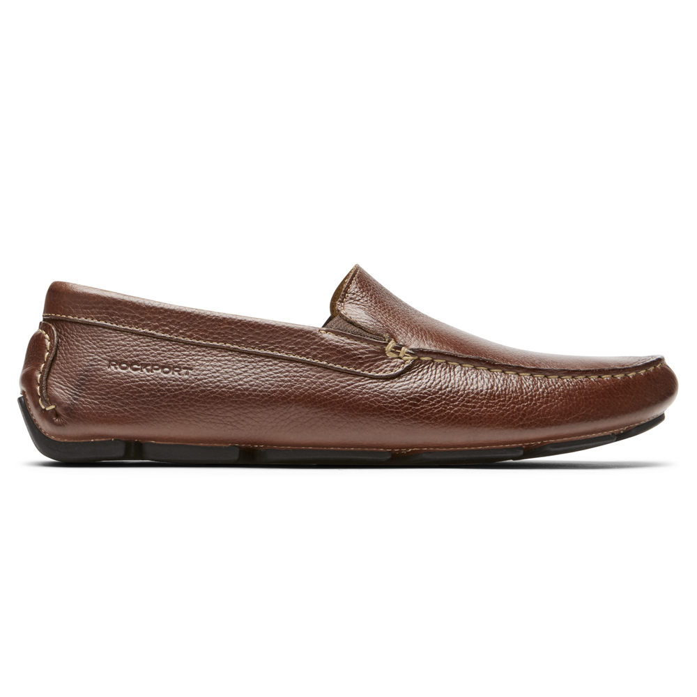 Rockport Mens Rhyder Venetian - Boat Shoes Brown - HRG248593